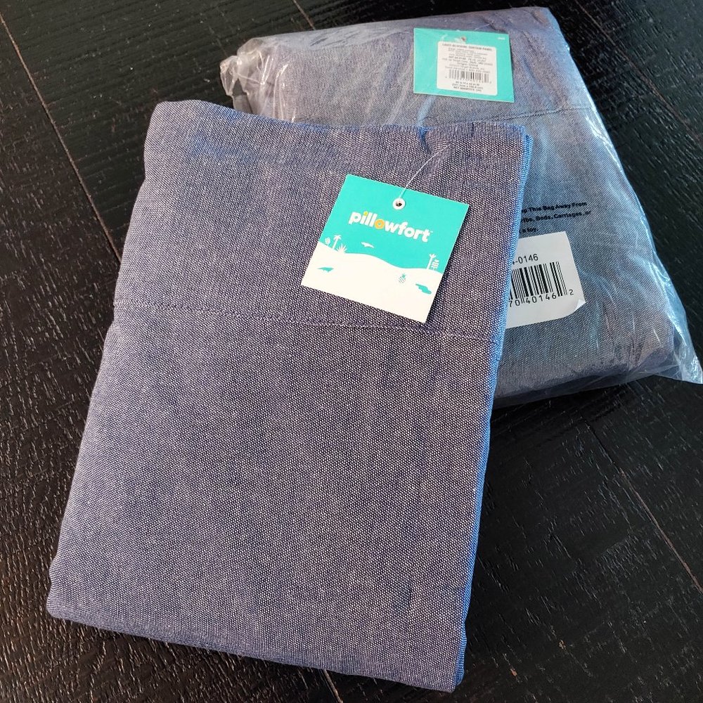 COPY - 2 Pack Chambray Blackout Curtain Panel - Pillowfort